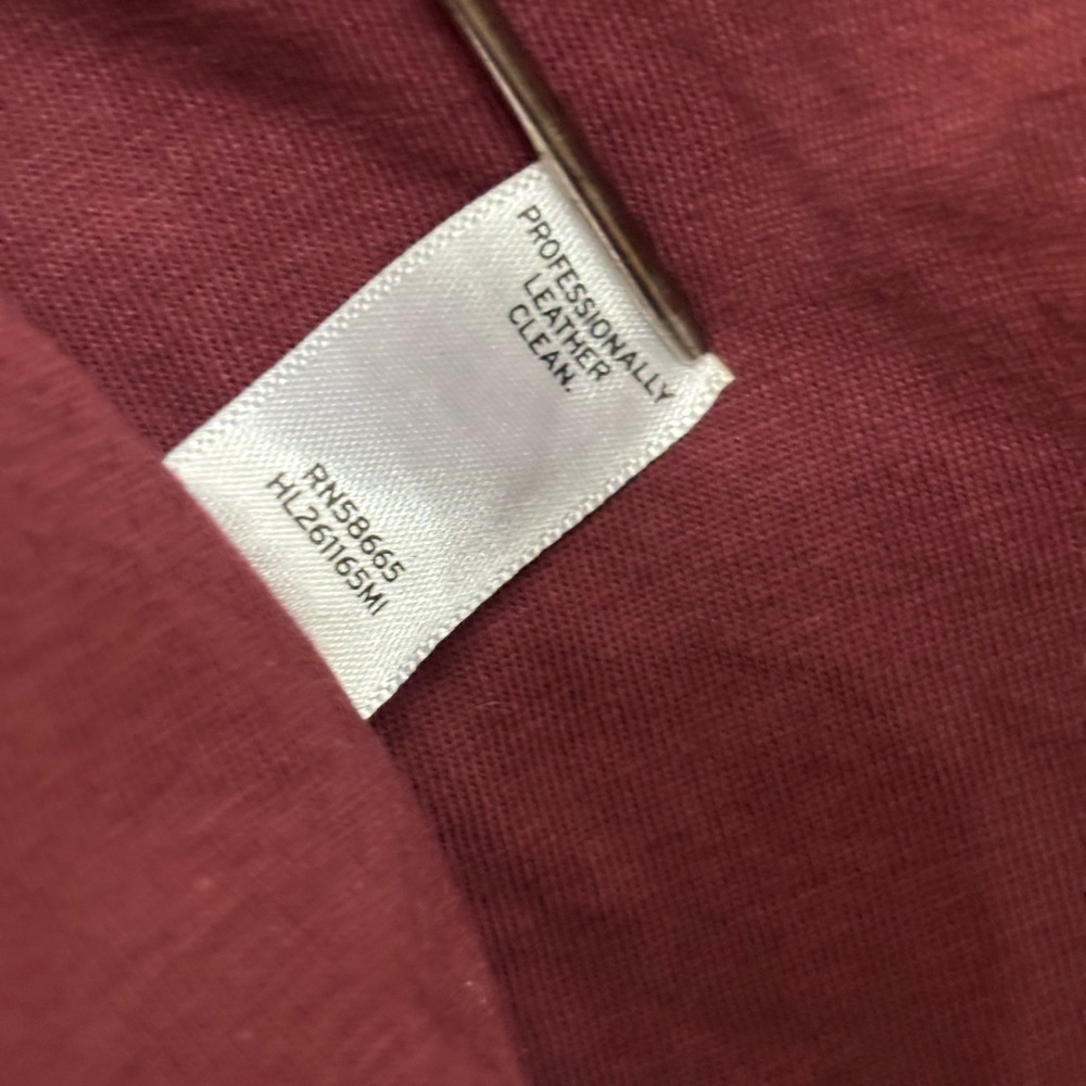 Hinge Leather Peplum Jacket in Deep Maroon Sz Medium - Picture 7 of 15